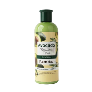 Farmstay AVOCADO PREMIUM PORE EMULSION Hydratant de haute qualité Collagène Nutrition Visage Soins de la peau Corée Rafraîchissant 350ml Huile - Product Image 1