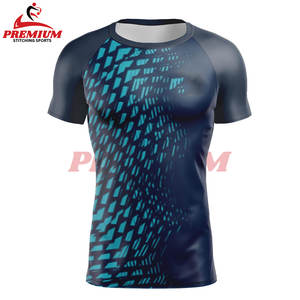 2025 Logo personnalisé Compression Rash Guard chemise pour adultes haute qualité Polyester tissu manches longues et courtes sur mesure MMA haut - Product Image 3