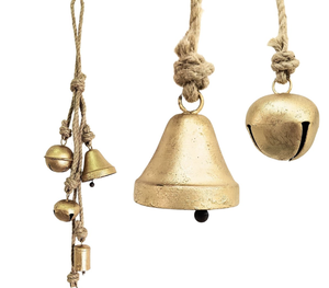 งานฝีมือโลหะปักลายระฆังเครื่องประดับแขวนตกแต่งเสร็จทองขนาดสีปรับแต่งได้ทำด้วยมือทันสมัย - Product Image 6