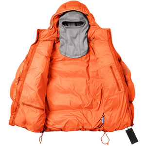 Blouson matelassé personnalisable à motif léopard avec cagoule intégrée, 80% duvet, fermeture éclair, protection hivernale, tissu résistant à l'eau, pour homme, OEM Drum - Product Image 3