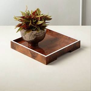 Natural Mango Wood Bark Bowl Round Wedding Decorative Food Serving Tray Eco-Friendly Made in India - Product Image 5