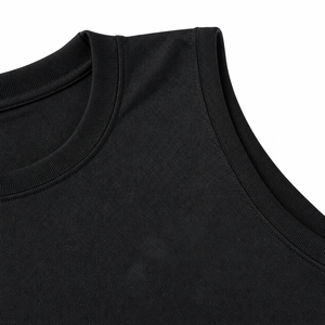 Camiseta Deportiva Personalizada para Hombre, Negra, Sin Mangas, Transpirable, para Gimnasio, Ropa Deportiva, Proveedor Mayorista OEM - Product Image 5