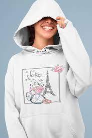 เสื้อฮู้ดผู้หญิง,เสื้อกันหนาวผ้าฝ้ายแบบสวมหัวมีฮู้ดสีพื้น - Product Image 6