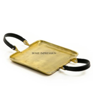 Bandeja de Servicio Moderna Redonda Resistente al Calor Chapada en Oro para Fiestas, Bodas y Festivales, Uso en el Hogar y Comedor - Product Image 3