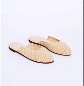 Chaussures en raphia marocain, pantoufles en raphia, mules babouch raphia sandales d'été en raphia chaussures faites main, chaussure en rotin - Product Image 1