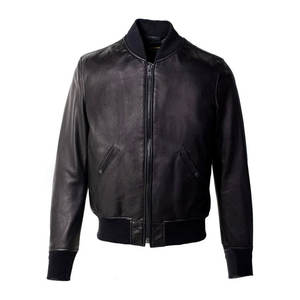 Blouson aviateur en cuir élégant, confortable, classique, à porter au quotidien, blouson aviateur en cuir moderne, tendance, doux, vêtement de mode - Product Image 1
