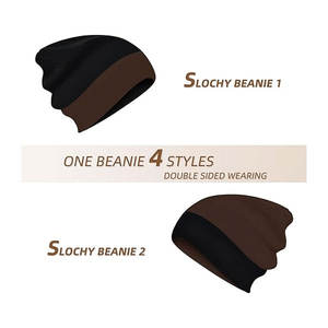 หมวกบีนนี่สำหรับผู้ชายหมวกผ้าถักแจ็คการ์ดสำหรับฤดูหนาวโลโก้ตามสั่ง - Product Image 3