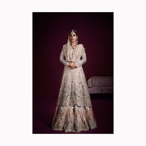 Vestido de estilo nupcial sexy increíble de los mejores diseñadores, traje Salwar de seda de alta calidad para bodas, vestidos de novia paquistaníes - Product Image 5