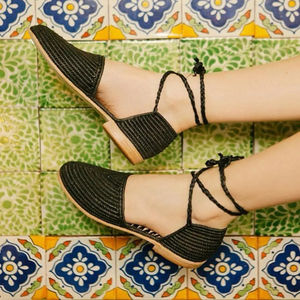 Vente en gros de pantoufles et sandales marocaines faites à la main en raphia, chaussures tissées écologiques pour femmes et hommes, commande en gros, fournisseur direct - Product Image 2