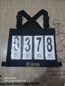 แผ่นหมายเลขสำหรับนักขี่ม้า BRAND ZONE สำหรับการแข่งขันอีเวนติ้ง ครอสคันทรี พร้อมที่ใส่หมายเลข ที่ยึดแผ่นหมายเลขสำหรับแข่งขัน อุปกรณ์สำหรับม้า - Product Image 3