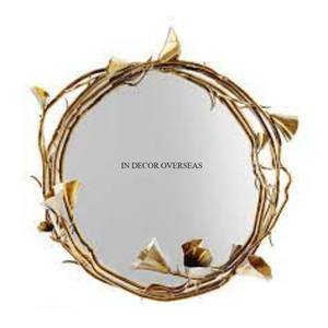 Espejo de pared de forma redonda con marco de Metal de diseñador con forma de flor de aspecto atractivo, suministros de decoración Interior para el hogar a un precio impresionante - Product Image 5