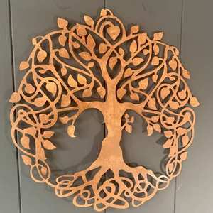 Artesanía Rústica, Árbol de la Vida, Decoración de Pared, Arte de Pared con Marco de Hierro con Acabado Oxidado, Decoración de Pared con Paisaje, Gran Venta - Product Image 4