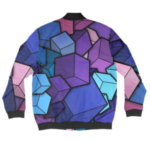 แจ็กเก็ตนักบินผ้าซาตินสำหรับผู้ชายแจ็คเก็ตผ้าซาตินพิมพ์ลายมีซิปปิดกันลมสำหรับฤดูหนาว - Product Image 5