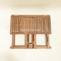 Table pliante en teck Tiger Paw, style rustique, table à manger d'extérieur pour la maison, le salon, le jardin, meubles de jardin