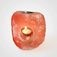 Brûleur d'huiles essentielles en sel de l'Himalaya, petite grotte, aromathérapie naturelle, lumière thérapeutique, massage corporel, sel Numkyne EPISURG 5x6 pouces double