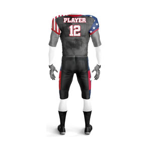 Maillot de football américain pour hommes de haute qualité, respirant, personnalisable avec le nom de l'équipe, manches courtes, uniforme antibactérien, séchage rapide, 100% - Product Image 6