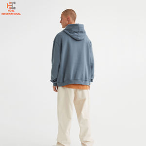 High Street Sweat à capuche en polaire éponge pour hommes, respirant, uni, grande taille, option 100% coton, fourniture en gros - Product Image 5