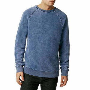 Sudaderas ligeras de cuello redondo para hombre, sudaderas con lavado ácido, estilo sencillo, manga larga, sudadera con lavado ácido para hombre - Product Image 2