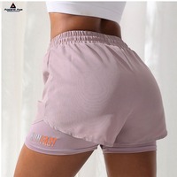Derniers shorts de sport à double couche à fort impact pour femmes à la mode avec cordon de serrage à séchage rapide avec short de yoga de gymnastique de poche