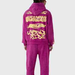 Survêtement d'hiver confortable imprimé avec des motifs en relief audacieux, 100% coton, offrant un confort chaud, un style décontracté pour tous les jours - Product Image 5