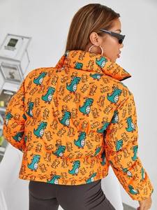 2025 nueva llegada de moda de invierno de manga larga para mujer sublimada burbuja Puffer chaqueta transpirable de invierno - Product Image 2