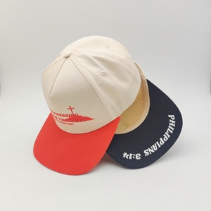 Gorra deportiva de béisbol personalizada de 5 paneles, sombrero de Color sólido con borde curvo para exteriores con bordado en dos tonos, estilo deportivo, MOQ bajo - Product Image 1