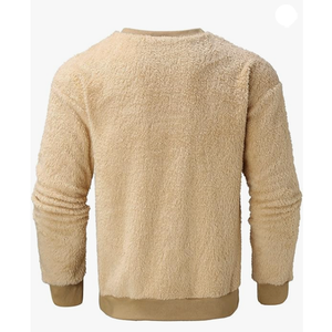 Haute qualité 290GSM hommes sweat à col rond imprimé personnalisé brodé Style Vintage tissu éponge coupe ample avec Logo avant - Product Image 3