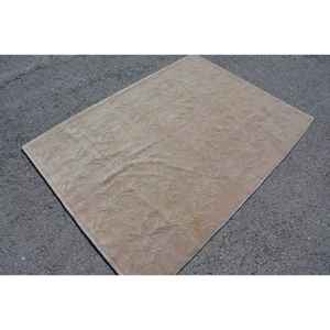 Alfombra de 4.6x6.4 pies, Alfombra Turca Vintage, Alfombra de Lana Marrón - Product Image 2