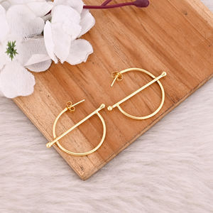 Boucles d'oreilles en laiton de haute qualité, plaquées or, nouveau design, pour femmes, boucles d'oreilles dorées pour cadeau, boucles d'oreilles en vente, bijoux faits à la main - Product Image 3