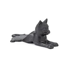 Tapón de puerta de hierro fundido con diseño de gato, topes de puerta rústicos decorativos para dormitorio, baño y puertas exteriores - Product Image 1