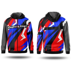 เสื้อฮู้ดซิปผู้ชาย โพลีเอสเตอร์ 100% สำหรับงานพิมพ์ลายแบบ Sublimation ออกแบบเองได้ เนื้อผ้าหนา คุณภาพสูง แห้งเร็ว ระบายอากาศดี - Product Image 2