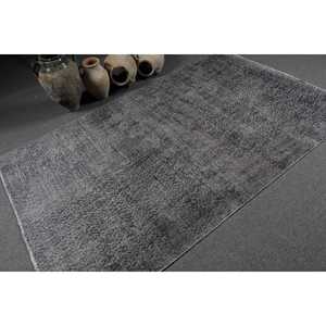 พรมตุรกีวินเทจ ขนาด 4.7x7.7 ฟุต พรมลายดอกไม้สีเทา - Product Image 2