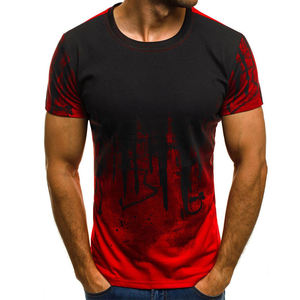 Chemise personnalisée de yoga et de course pour hommes 100% coton à séchage rapide mèche et vêtements d'entraînement de gymnastique réfléchissants conception sans couture - Product Image 1