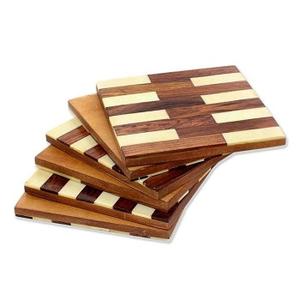 Sous-verre indien en bois incrusté de conception antique fait à la main nouveau produit promotionnel en gros sous-verre incrusté d'os en bois - Product Image 4