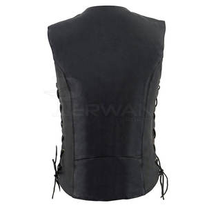 เสื้อกั๊กหนังไซส์ใหญ่พิเศษสำหรับผู้ชายคอตั้งพร้อมโลโก้ผ้าถักสำหรับกีฬากลางแจ้งในฤดูหนาว - Product Image 4