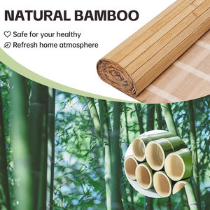 Dreamcraft แผ่นผนังไม้ไผ่ตกแต่งภายใน12 "H x 96" L รูปทรงเรขาคณิตธรรมชาติการออกแบบพีวีซีสไตล์ยุโรปห้องนอนวิลล่าเวียดนาม - Product Image 3