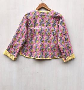 เสื้อแจ็คเก็ตโบฮีเมียนสีชมพู  แบบเย็บลายดอกไม้  ทำมือจากผ้าฝ้าย  สไตล์ลายดอกไม้  เสื้อโค้ทแจ็คเก็ตสำหรับฤดูใบไม้ร่วงและฤดูหนาว  สตรีทแวร์  แบบสองด้าน  ของขวัญสำหรับเธอ - Product Image 4