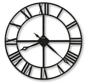 Reloj de Pared Silencioso de Hierro con Diseño Elegante, Recubierto de Polvo Negro, para Decoración de Hoteles y Restaurantes, Reloj para Uso Doméstico - Product Image 5