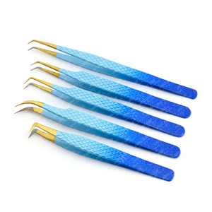 ที่หนีบขนตาปลอมแบบคลาสสิกที่กำหนดเองได้ปลายโค้งงอ90องศาสไตล์เพชรน้ำหนักเบาสแตนเลสสตีล - Product Image 5