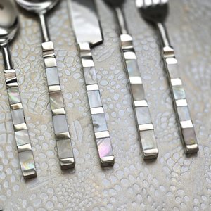 Excellent Design Metal Flatware Set With <b>Mop</b> <b>Handle</b> Stainless Steel Cutlery Set for Wedding & Hotel Dinnerware Usage - Product Image 2