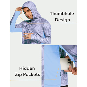 Chemises à capuche de pêche personnalisées pour hommes avec manches longues tissu respirant conception OEM pour la marque et les événements d'équipe de vêtements de sport en plein air - Product Image 4