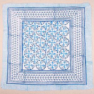 ผ้าพันคอผ้าฝ้ายพิมพ์ลายบล็อกทำมือ ชุด 2 ผืน ผ้าพันคอสไตล์โบฮีเมียนสำหรับทุกเพศ น้ำหนักเบา เหมาะสำหรับฤดูร้อนและชายหาด - Product Image 2