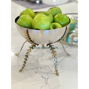 Bol de service décoratif en métal de luxe bol à fruits et légumes décorations de table ustensiles de cuisine utiliser des collations affichage bol approvisionnement - Product Image 6