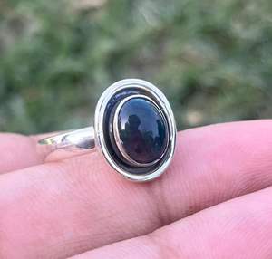 Anillo clásico de Plata de Ley 925 con piedras preciosas de ónix negro, joyería fina perfecta para bodas, compromiso, fiestas de aniversario - Product Image 2
