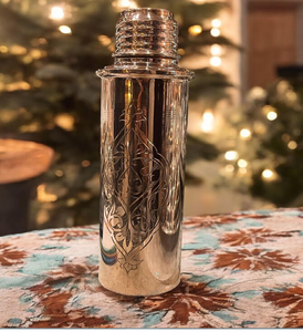 Bouteille d'eau en cuivre gravée à la main-Design floral complexe, artisanat traditionnel, avantages pour la santé ayant des avantages pour la santé - Product Image 1