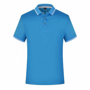 Camisa de golf de manga corta de secado rápido para hombre 2025 logotipo personalizado al por mayor para uniforme de polo con cuello de dos colores de patrón sólido - Product Image 5