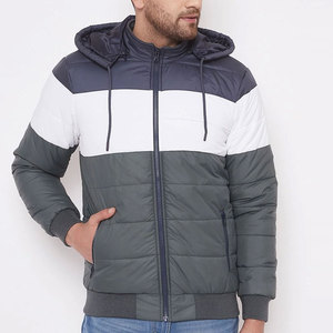 Blouson matelassé à capuche pour homme, look classique, col montant en toile, réversible, imperméable, haute qualité, taille standard - Product Image 5
