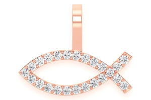 Colgante de pez de diamante cultivado en laboratorio de alta calidad, conjunto de moda, con Micro pavé de diamante, colgante de pez Cristiano - Product Image 3