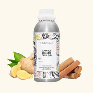 Mélange d'huiles essentielles Aquarius pour le signe du zodiaque : Encens frais, Ylang-Ylang, Melaleuca, Géranium – Éclaircissant, Raffermissant, Hydratant - Product Image 2