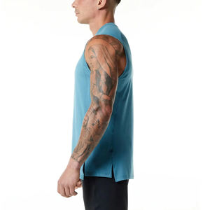 Ropa deportiva Camiseta sin mangas de secado rápido para hombre a la venta Mejor fabricante Logotipo personalizado Gimnasio Fitness Camiseta sin mangas para hombre con tamaño personalizado - Product Image 6
